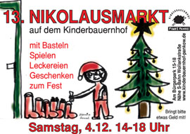 Nikolausmarkt auf dem Kinderbauernhof Pinke-Panke