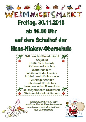 Weihnachtsmarkt der Hans-Klakow-Oberschule