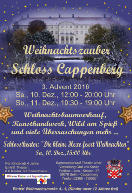 Weihnachtszauber Schloß Cappenberg 2021 abgesagt