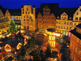 Weihnachtsmarkt in der Hildesheimer Innenstadt