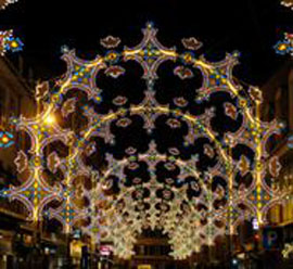 Weihnachtliche Lichter in Montbéliard