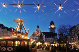 Plauener Weihnachtsmarkt auf dem Altmarkt 2021