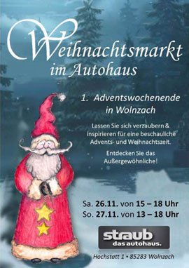 Weihnachtsmarkt im Autohaus Straub