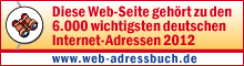 weihnachtsmarkt-deutschland.de gehört zu den 6000 wichtigsten deutschen Internet-Adressen im Web-Adressbuch für Deutschland 2012