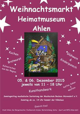 Weihnachtsmarkt im Heimatmuseum Ahlen (2G)