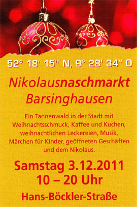 Nikolausnaschmarkt in Barsinghausen