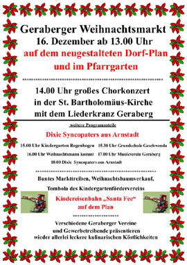 Weihnachtsmarkt in Geraberg