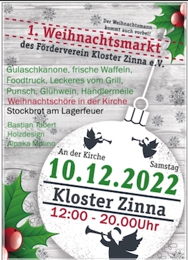 Weihnachtsmarkt Kloster Zinna 2021 abgesagt