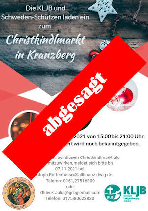 Christkindlmarkt in Kranzberg 2021 abgesagt