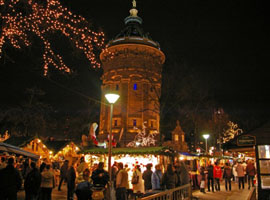 Mannheimer Weihnachtsmarkt am Wasserturm 2021 abgesagt